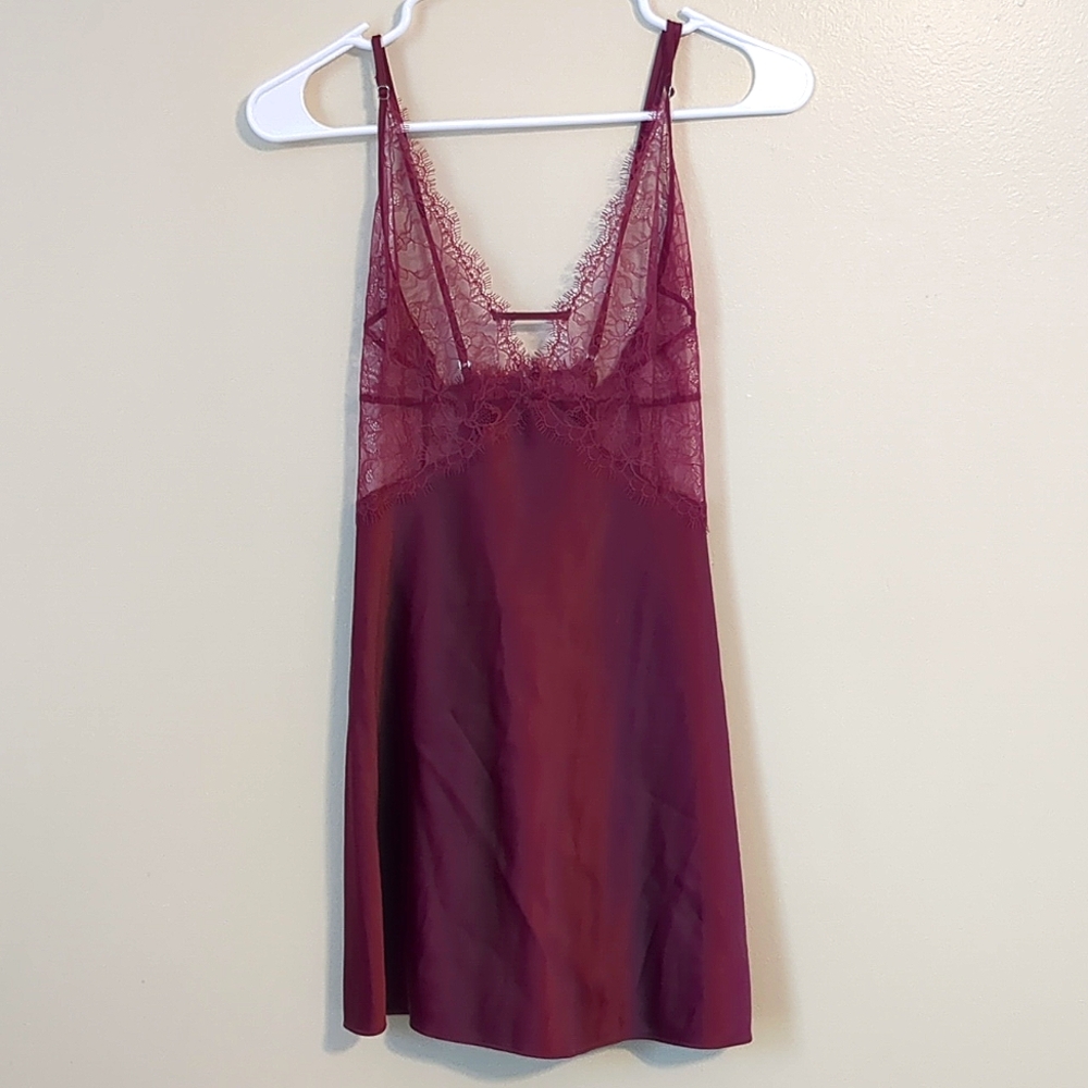 Victoria's Secret Silky Purple Slip Lingerie Large